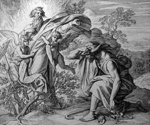 De brandende struik door Julius Schnorr von Carolsfeld
