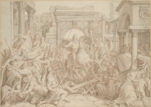 De intocht van Karel de Grote in Pavia, 1840 door Julius Schnorr von Carolsfeld