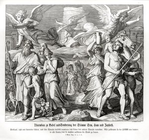 De toren van Babel, Genesis door Julius Schnorr von Carolsfeld