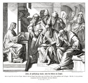 Het kind Jezus in de tempel, Evangelie van Lucas