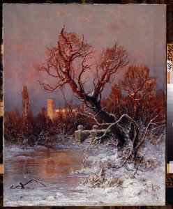 In het park van het Gatchina-paleis nabij Sint-Petersburg door Julius Sergius Klever