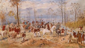 De jacht door Julius von Blaas