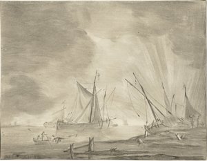 Rivierlandschap door Jurriaan Cootwijck