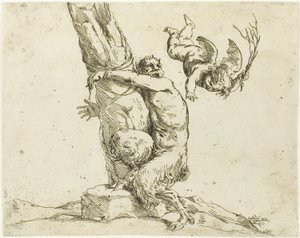 Cupido straft een sater door Jusepe de Ribera