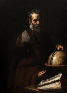 Filosoof met een globe (Anaxagoras?) door Jusepe de Ribera