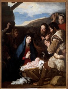 De aanbidding van de herders door Jusepe de Ribera