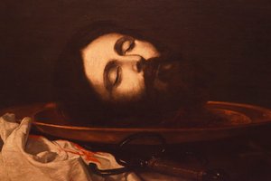 Het hoofd van Johannes de Doper (detail) door Jusepe de Ribera