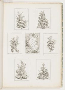 Ornamentontwerp met rivierkreeftmotief, pl. 14 in Livre des Légumes (Serie van groenteornamenten)