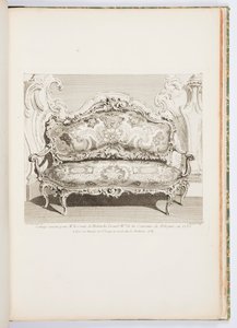Canapé uitgevoerd voor de heer graaf van Bielinski, Groot Maarschalk van de Kroon van Polen, in 1735; Canapé uitgevoerd voor de graaf van Bielinski in 1735, 4e plaat door Juste Aurèle Meissonnier