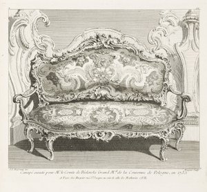 Canapé uitgevoerd voor de graaf van Bielinski in 1735, 4e plaat
