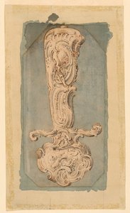 Ontwerp voor het Handvat van een Jachtzwaard door Juste Aurèle Meissonnier