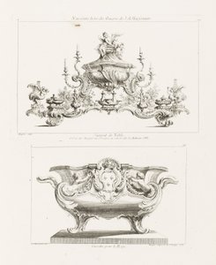 Neuvième Livre des Oeuvres de J.A. Meissonnier, Surtout de Table (Negende Serie Werken van J.A. Meissonnier) door Juste Aurèle Meissonnier