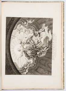 Ontwerp voor Beschilderd Plafond voor de Kapel van de Maagd van St. Sulpice van Parijs, plaat 105, in Oeuvres de Juste-Aurèle Meissonnier door Juste Aurèle Meissonnier