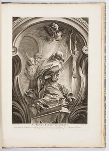 St. Aignan Bisschop van Orleans, plaat 111, in Oeuvres de Juste-Aurèle Meissonnier (Werken van Juste-Aurèle Meissonnier)