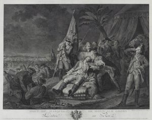 Dood van de Markies de Montcalm Gozon door Juste Chevillet