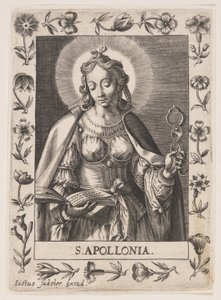 Sint Apollonia door Justus Sadeler