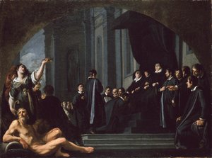 De Senatoren van Florence zweren Trouw aan Ferdinando II de