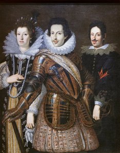 Cosimo II de Medici met zijn vrouw Maria Magdalena van Oostenrijk en zijn zoon Ferdinando II