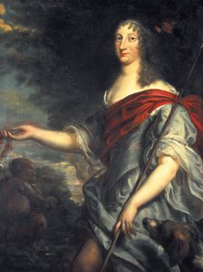 Portret van koningin Christina van Zweden als Diana (1626-1689)