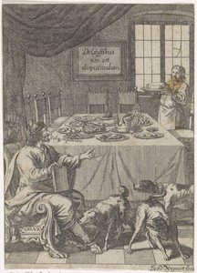 Zoilus zit bij een gedekte tafel