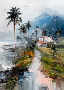 Misty Tropical Village door Justyna Jaszke