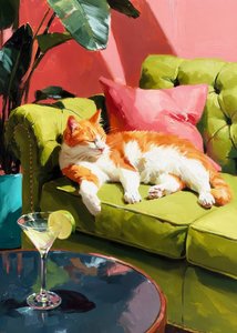 Sunny Cat Martini door Justyna Jaszke