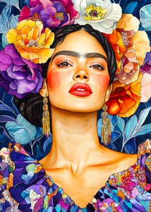 Levendig bloemenportret door Justyna Jaszke