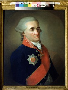 Portret van de Russische dichter en schrijver Michail M. Heraskov door K. Goekke