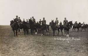 Album Jack Bosio - Oorlogscampagne 1917-1920: Militaire missie in Polen (Warschau - Posen) maart-april 1919, een paardenbatterij in Posen (Poznan) door K. Greger