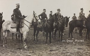 Album Jack Bosio - Oorlogscampagne 1917-1920: Militaire missie in Polen (Warschau - Posen) maart-april 1919, een paardenbatterij in Posen (Poznan) door K. Greger