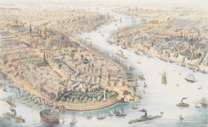New York vanuit het Zuidwesten, ca. 1852