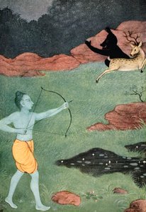 De dood van Maricha, 1913 door K Venkatappa