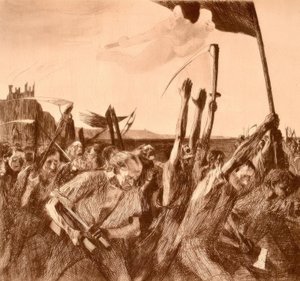 Oproer door Käthe Kollwitz
