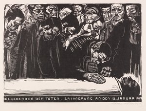 Herdenkingsblad voor Karl Liebknecht, 1920 door Käthe Kollwitz