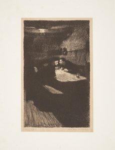 Een weversopstand - Overleg door Käthe Kollwitz
