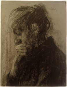 Vrouwenhoofd in profiel door Käthe Kollwitz