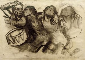 De vrijwilligers door Käthe Kollwitz