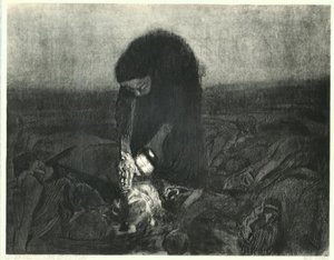 Slagveld door Käthe Kollwitz