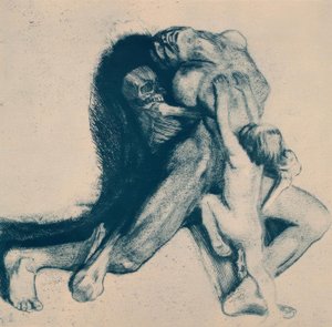 Dood en vrouw door Käthe Kollwitz