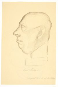 Portret van schilder Carl Holsøe (1863-1935) door Kai Nielsen