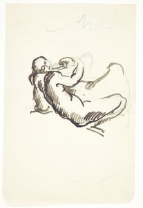 Studie voor Leda met de zwaan door Kai Nielsen