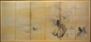 Landschap door Kaiho Yusho