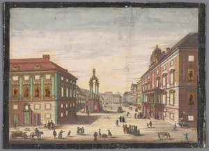 Gezicht op de Hohe Markt te Wenen door Kaiserlich Franziskische Akademie (possibly)