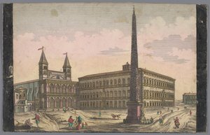 Gezicht op de Piazza di San Giovanni in Laterano te Rome door Kaiserlich Franziskische Akademie