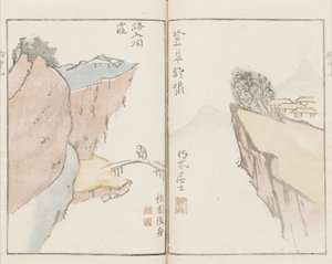 Illustraties uit "Mountains of the Heart" door Kameda Bosai