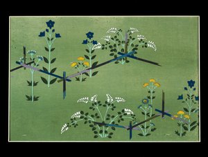Herfstbloemen, studie voor stof door Kamisaka Sekka