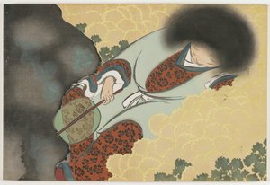 Bloemen van honderd werelden (Momoyogusa): Chrysantenjongen (Kikujidō) door Kamisaka Sekka
