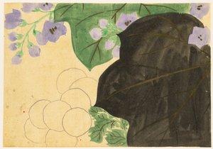 Bloemen van honderd werelden (Momoyogusa): Chrysant en paulownia (Kikukiri) door Kamisaka Sekka