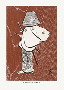 Samurai, Een van de vier (jaren 1920) Door Kamisaka Sekka door Kamisaka Sekka