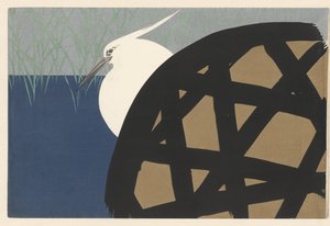 Witte reiger door Kamisaka Sekka